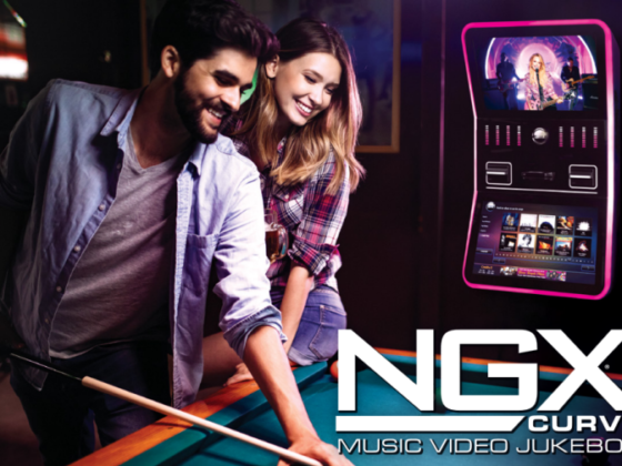 AMI's new NGX Curve digital music jukebox. Available through gAD Vending.